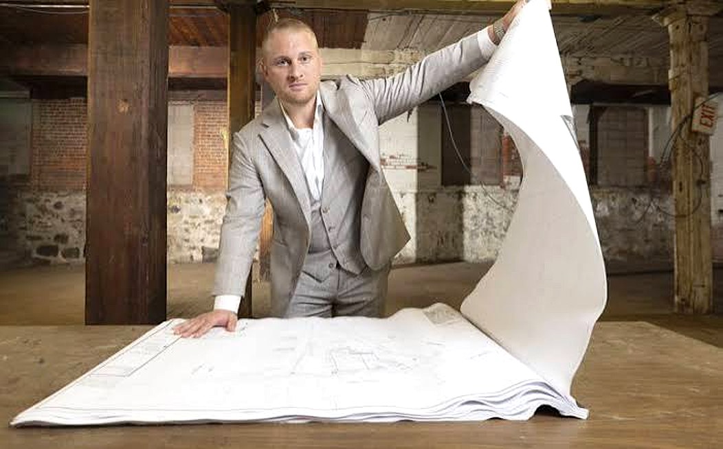Reviewing plans in a property under renovation